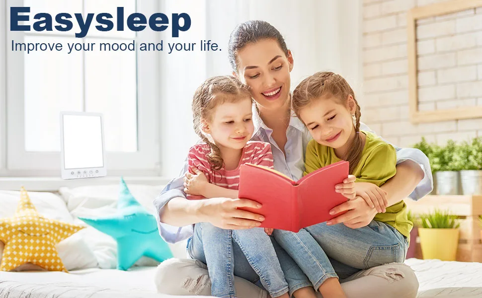 Easysleep Sun Lamp 10000 Lux LED Energy Therapy White Warm Light with 7 Timer and 10 Adjustable Brightness and with Memory Function and 2 Flexible Placement. (White) - product information 1
