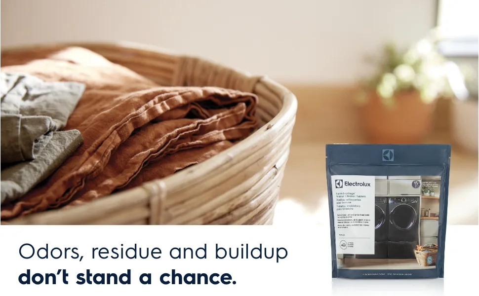 Electrolux PureAdvantage Probiotic Washer Cleaner 6 Tablets, White - odors and residue gone