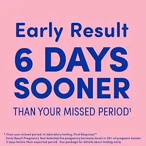 First Response Early Result Pregnancy Test, 3 Count (Packaging & Test Design May Vary) - First Response Early Result Pregnancy Test When you may be pregnant the earlier you know the better