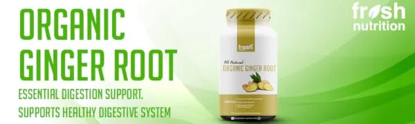 Organic Ginger Root Capsules - Strongest DNA Verified Ginger Root - Non GMO, Soy Free, Gluten Free, Vegan Friendly - Ginger Root