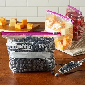 Hefty Slider Storage Bags, Quart Size, 78 Count - Hefty Slider Storage Bags