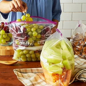 Hefty Slider Storage Bags, Quart Size, 78 Count - Hefty Slider Storage Bags