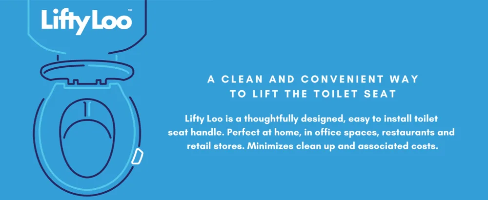 Lifty Loo Toilet Seat Handle - Lift More, Less Mess -Easy Application 2 Pack 2pk White - lifty loo