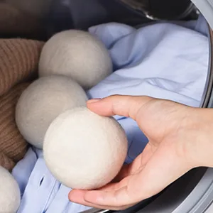 Upgraded Version Wool and Plastic Dryer Balls Organic XL 6 Balls per Pack by Loaddvni,Save Time,Money,Energy. - Energy Saver Dryer Balls