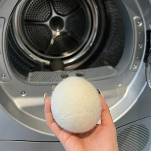 Upgraded Version Wool and Plastic Dryer Balls Organic XL 6 Balls per Pack by Loaddvni,Save Time,Money,Energy. - xl extra large lint removal anti static laundry wool balls