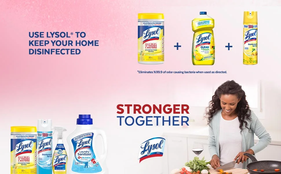 Lysol All-Purpose Cleaner, Sanitizing and Disinfecting Spray, To Clean and Deodorize, Mango & Hibiscus Scent, 32oz - Use Lysol to Keep your home disinfected