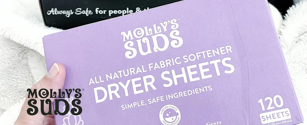 Molly's Suds All Natural Fabric Softener Dryer Sheets for Sensitive Skin | Compostable, Plant-Based Static Reducer, Lavender (120 Sheets) - product information 24