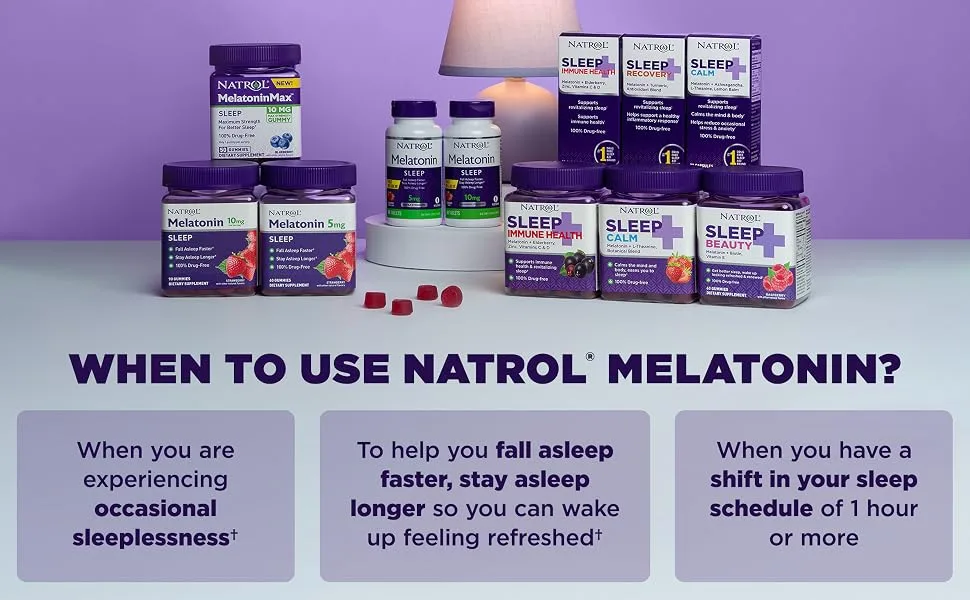 Natrol, Melatonin Fast Dissolve Tablets, Maximum Strength, 3 mg, 200 Count - when to use natrol melatonin? When you are experiencing occasional sleeplessness†?