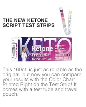 Nurse Hatty 55ct. Ketone Script Ketone Test Tests - URS-1K, and Perfect for Adkins Diets - Reg. Length Strips. - Brand Story Image 2 New Keto