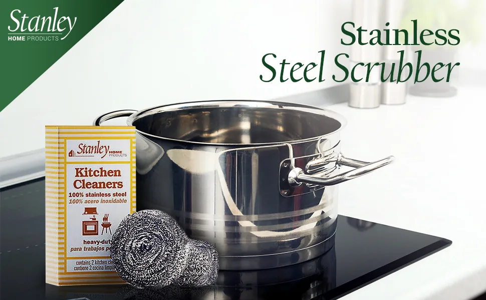 Stanley Home Products Stainless Steel Kitchen Scouring Cleaners (2 Cleaners Included) 1 Pack (2 Count) - product information 1