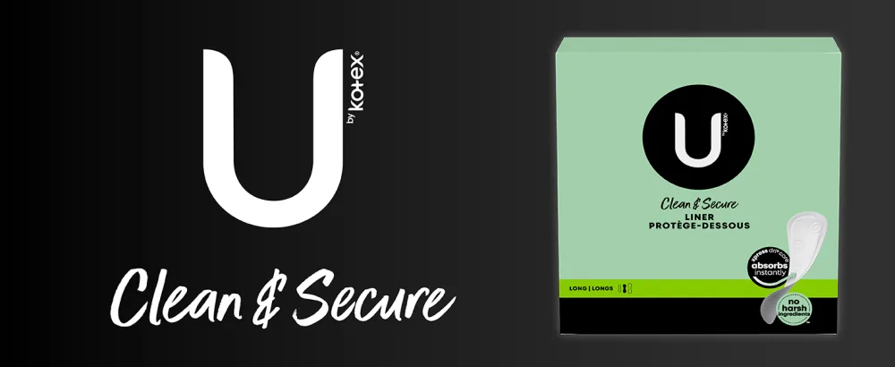 U by Kotex Clean & Secure Panty Liners, Light Absorbency, Long Length, 126 Count (Packaging May Vary) Long Length (126 Count) - UBK clean and secure liners