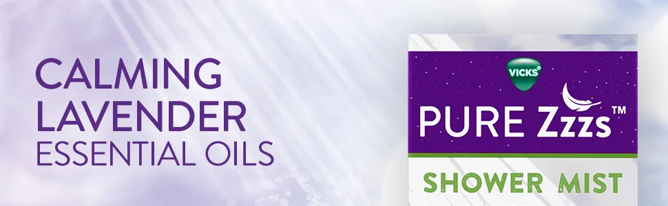 Vicks PURE Zzzs, Shower Mist Tablet, Lavender Aromatherapy Essential Oil, Soothe Before Sleep, 3 Shower Tablets - Lavender, essential oil