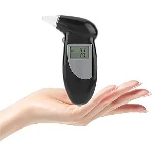 Breathalyzer, Portable Alcohol Tester LCD Display Alcohol Detector Breathalyzer with 50 Mouthpieces Alcohol Analyzer for Test Alcohol Breath Alcohol Tester for Personal & Professional Use - Breathalyzer, Portable Alcohol Tester LCD Display Alcohol Detector Breathalyzer with 50 Mouthpieces