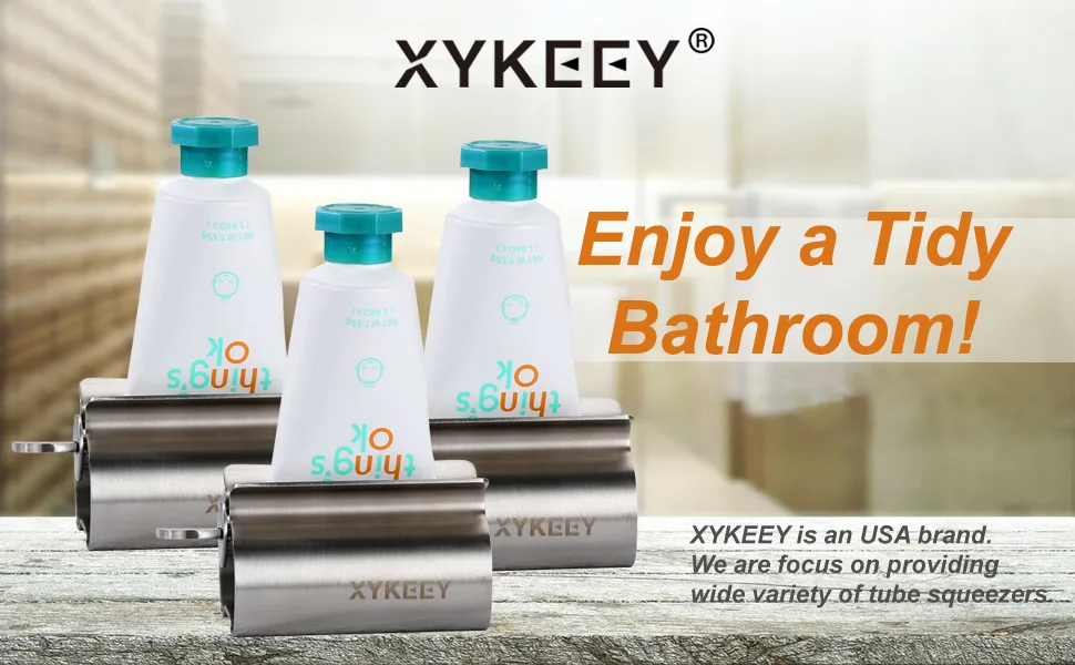 Toothpaste Tube Squeezer - Set of 3 Toothpaste Squeezer Rollers, Metal Toothpaste Tube Wringer Seat Holder Stand XYKEEY (Sliver) - set of 3 toothpaste squeezer silver