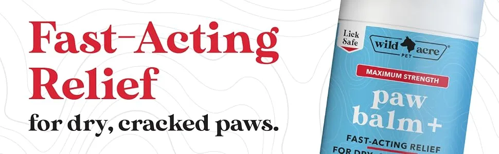 Wild Acre Dog Paw Balm 2.65oz - Maximum Strength Paw Balm for Dogs in an Easy Stick Applicator - Dog Paw Protector for Dry, Cracked Paws - maximum strength fast acting relief for dry, cracked paws