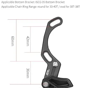 Chain Guide Aluminium Alloy Chain Guide Direct Mount Chainring Guard for ISCG 05 Bottom Bracket Bicycle Accessory Black - product information 19