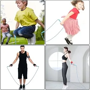 Amble Jump Rope Soft Beaded Segment Jump Rope - Adjustable for Men, Women and Kids - Tangle-Free for Keeping Fit, Training, Workout and so on - 9 Ft TWO-PACK P1 - product information 2