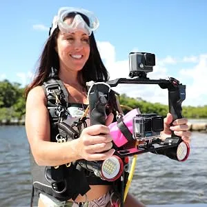 Aquatic Hunt - 2 Pack - Marine Grade 4" (10cm) Double Ended Brass Clips with SS304 Spring - Lanyard Camera Rig