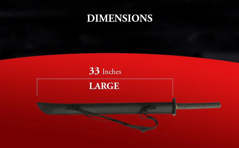 Armory Replicas Weapon Carry Cases Black Katana Bokken Large - dimensions