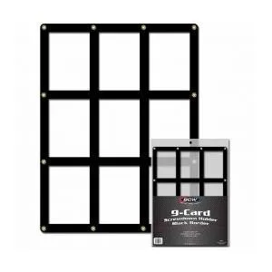 BCW 1-9CS-B 9 Card Screwdown Holder - Black Border 1 Pack - product information 1