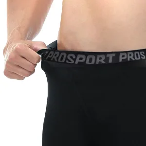 Blaward Men's Compression Pants 1 or 2 Pack Basketball Athletic 3/4 One Leg Compression Capri Tights Base Layer Legging 1 Black & 1 White-right Capri With Left Short Small - waistband