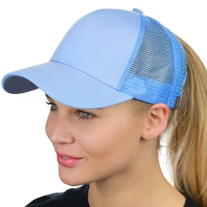 C.C Ponycap Messy High Bun Ponytail Adjustable Mesh Trucker Baseball Cap Hat White - product information 3