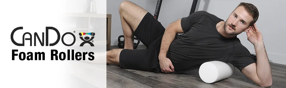 CanDo Black Composite High-Density Foam Rollers for Muscle Restoration Massage Therapy Sport Recovery and Physical Therapy 6" x 12" Half-Round - CanDo foam rollers exercise fitness physical therapy rehabilitation