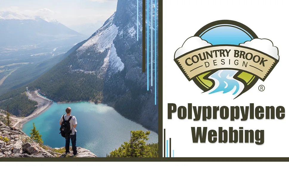 Country Brook Design - 1/2 Inch Polypropylene (Polypro) Webbing 10 Yards (Pack of 1) Black - Polypro webbing slackline climbing rope strap strapping