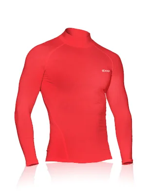 EXIO Mens Compression Baselayer Top Cool Dry Long & Short Sleeve Workout Shirt Medium Tall Exr01-rd - baselayer
