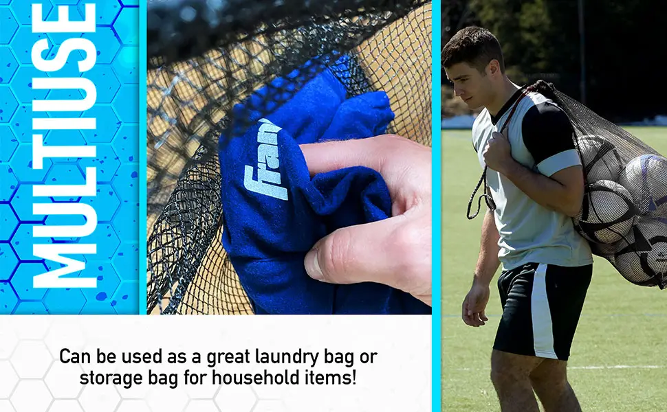 Franklin Sports Equipment Bag Multi, One Size - ball bag, bag for balls, playground ball bag, basketball ball bag, laundry bag, laundry storage bag