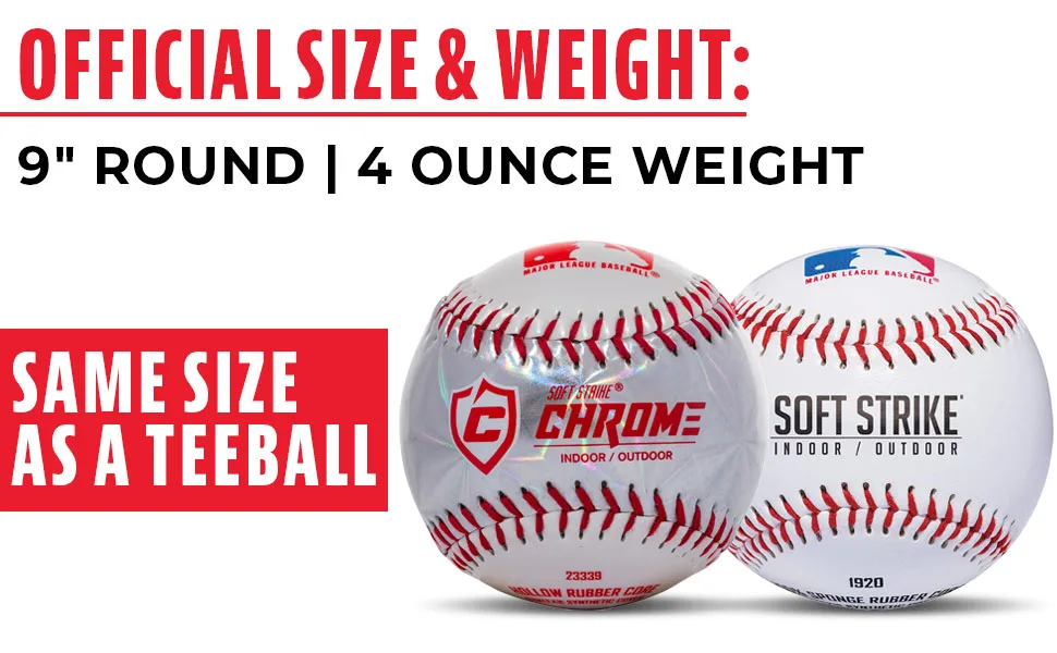 Franklin Sports MLB Soft Strike Tee Balls 3 Pack - baseball soft balls, baseballs soft, baseballs soft core, little league baseballs soft, practice bal