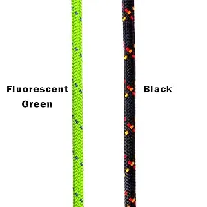 GM CLIMBING 6mm Accessory Cord Rope Double Braid CE/UIAA 6mm x 20feet Green - BLACK GREEN ACCESSORY