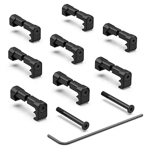 Guardtier CGM908 Picatinny Pressure Switch Cable Management Guides 8 Pack, Flashlight Laser Wire Clips - Black - cable management