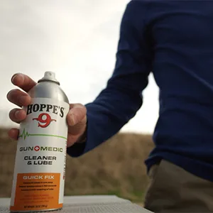 HOPPE'S Gun Medic Bio-Based Cleaner & Lube 10 oz - in hand