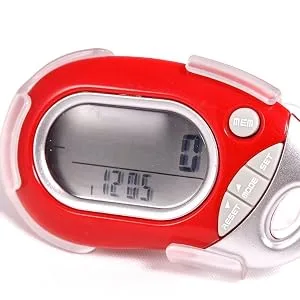 Pedusa PE-771 Tri-Axis Multi-Function Pocket Pedometer (Blue with Holster/Bel. - PE771 Red Pedometer