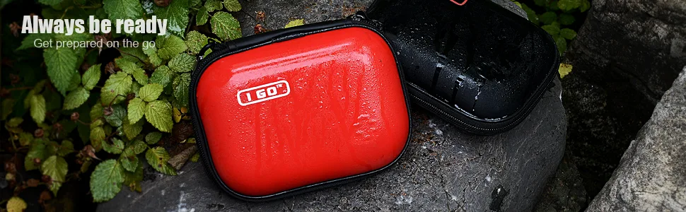 I GO 85 Pieces Hard Shell Mini Compact First Aid Kit, Small Personal Emergency Survival Kit for Travel Hiking Camping Backpacking Hunting Marine Car Red - product information 18