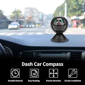 Keenso Dash Car Compass, Precisely Auto Adjustable Boat Compass Dash Compass for Car Marine Boat Ship - B083Q881R3