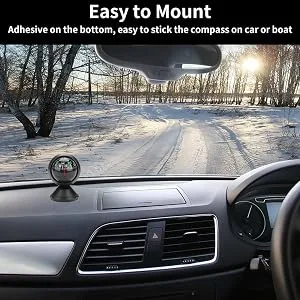 Keenso Dash Car Compass, Precisely Auto Adjustable Boat Compass Dash Compass for Car Marine Boat Ship - B083Q881R3