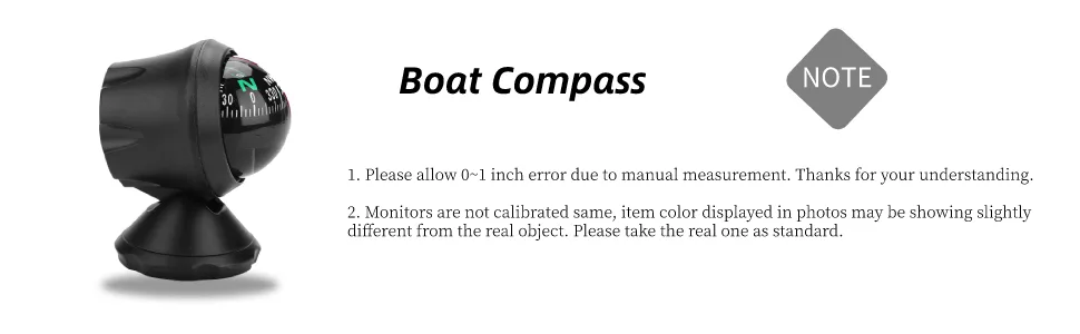 Keenso Dash Car Compass, Precisely Auto Adjustable Boat Compass Dash Compass for Car Marine Boat Ship - B083Q881R3