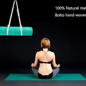 kiido Macrame Yoga Mat Carrying Strap MAT NOT Included, Hand Woven Multi-Purpose Strap/Carrier for Your Yoga Mat, Exercise Mat - yoga mat strap