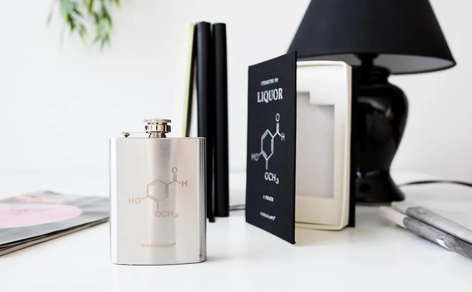 Kikkerland Chemistry 101 Flask Book - Chemistry Book Flask - BA24