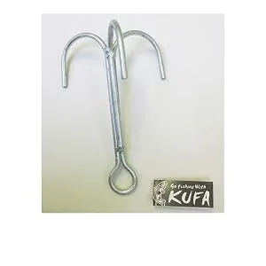 KUFA Galvanized Steel Grapple Hooks, 8" H x 5" W - product information 1