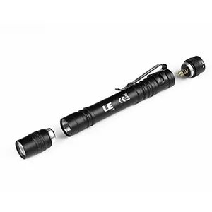 LE LED Pocket Pen Light Flashlight, Small, Mini, Stylus Pen Light with Clip, Perfect Flashlights for Inspection, Work, Repair, Pack of 2 - pen light