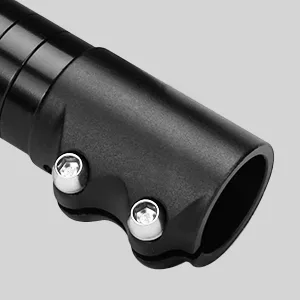 LERWAY Bike Stem Riser Extender MTB Handlebar Stem Adapter with Hex Key for 1-1/8" 28.6mm Fork Aluminum Black - mtb riser bars