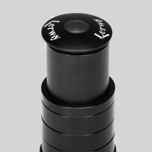 LERWAY Bike Stem Riser Extender MTB Handlebar Stem Adapter with Hex Key for 1-1/8" 28.6mm Fork Aluminum Black - riser handlebars