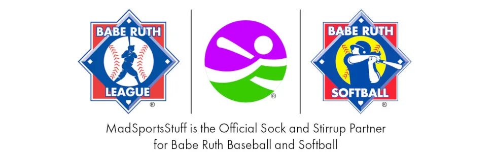 MadSportsStuff Crazy Spider Web Over the Calf Athletic Socks Scarlet/Black Large - Babe Ruth Baseball and Softball