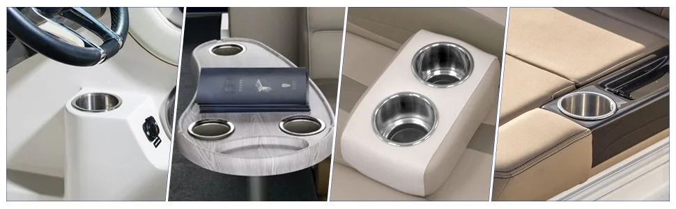 Marinebaby Stainless Steel Cup Drink Holder with Drain Marine Boat Rv Camper 2 - Boat Cup Holder