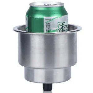 Marinebaby Stainless Steel Cup Drink Holder with Drain Marine Boat Rv Camper 2 - Internal Pad Included