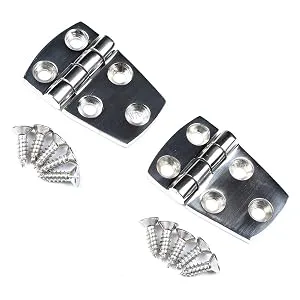 Shortside Offset Hinges Marine Heavy Duty 316 Stainless Steel 1-1/2" x 2-1/4" Pair - Shortside Offset Hinges Marine Heavy Duty