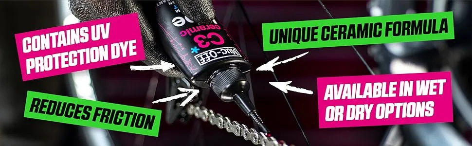 Muc Off C3 Ceramic Wet Bike Chain Lube 120ml - c3 Lube USP